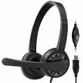 Delton 12Y USB Computer Headset w/ Microphone, Noise Isolating Headphones, In-Line Volume Control DWH12Y